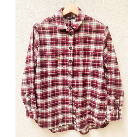 Madewell Flannel Sunday Shirt in Mahaska Plaid - Picture 1 of 11